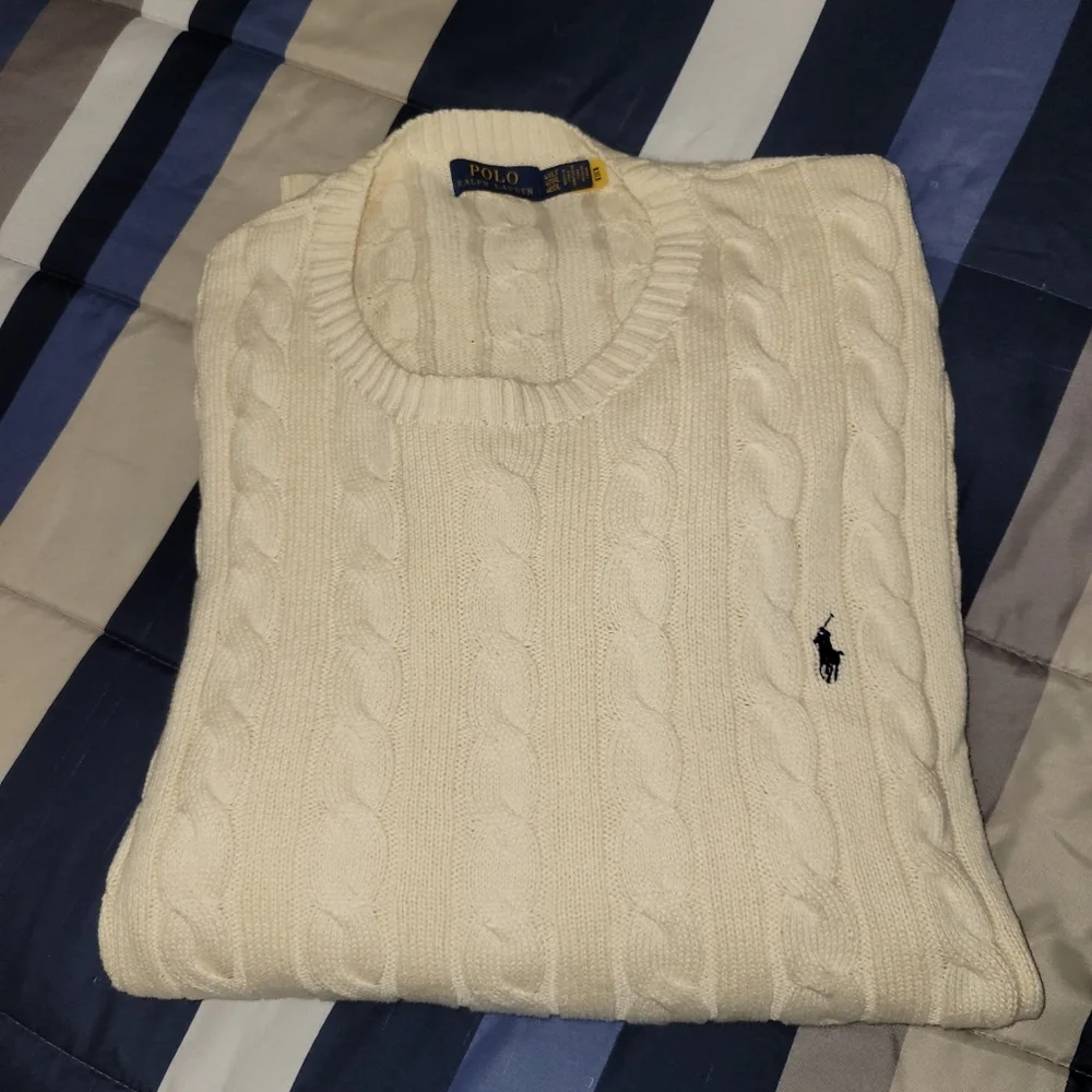 Polo Ralph Lauren Sweater- Men's Big & Tall Size 4XLT- Cream